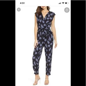 Womens Leith tie waist print jumpsuit NWT**